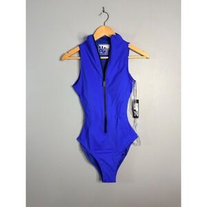 TA3 Swim Sleeveless Surfy Sapphire Blue Small X-Long NWT